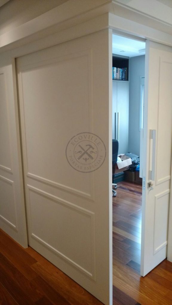 Porta de correr com sistema de trilho embutido, modelo EXCLUSIVO - Imagem 3