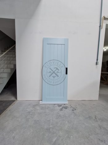 Porta madeira maciça com pintura laca azul acetinado - Imagem 4