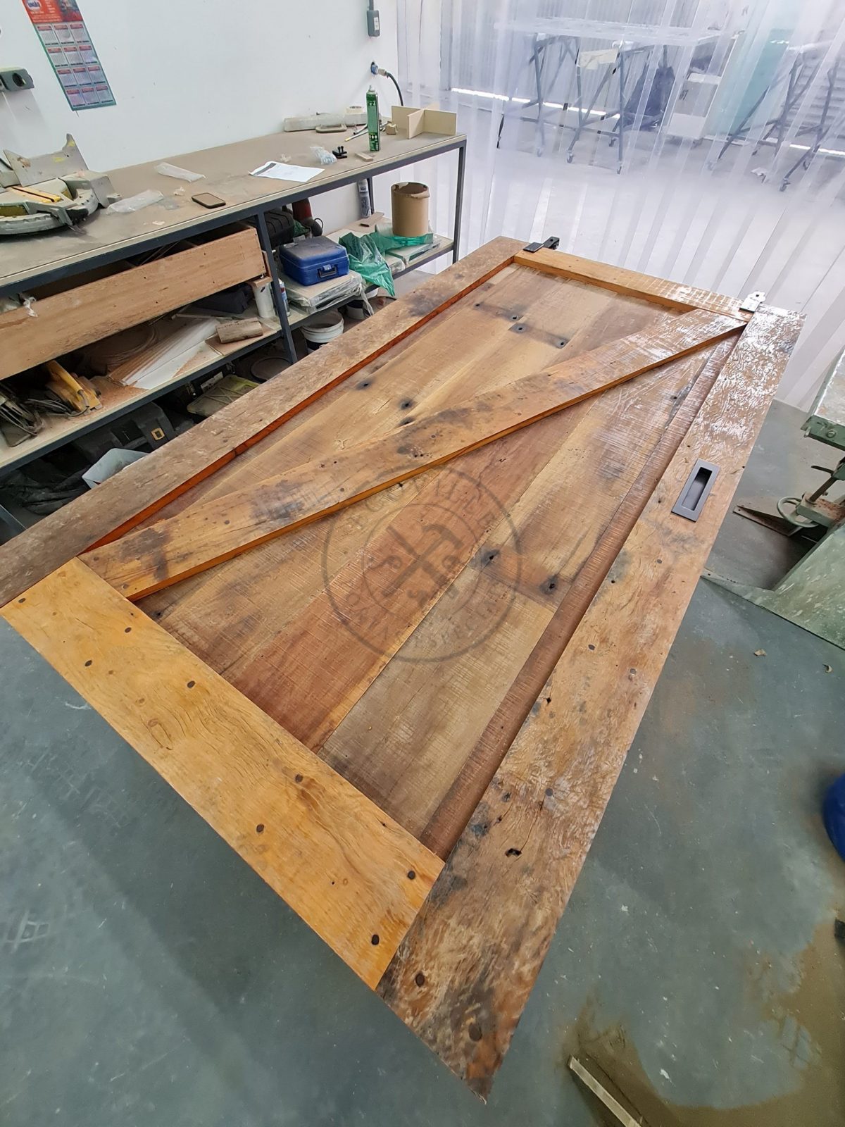 Porta madeira demolição rústica - Imagem 3