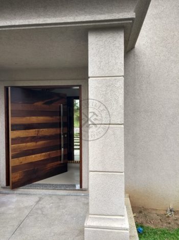 Porta pivotante de Lambril de Imbuia com estrutura de aço no interior para não empenar 8 cm de espessura - Imagem 6