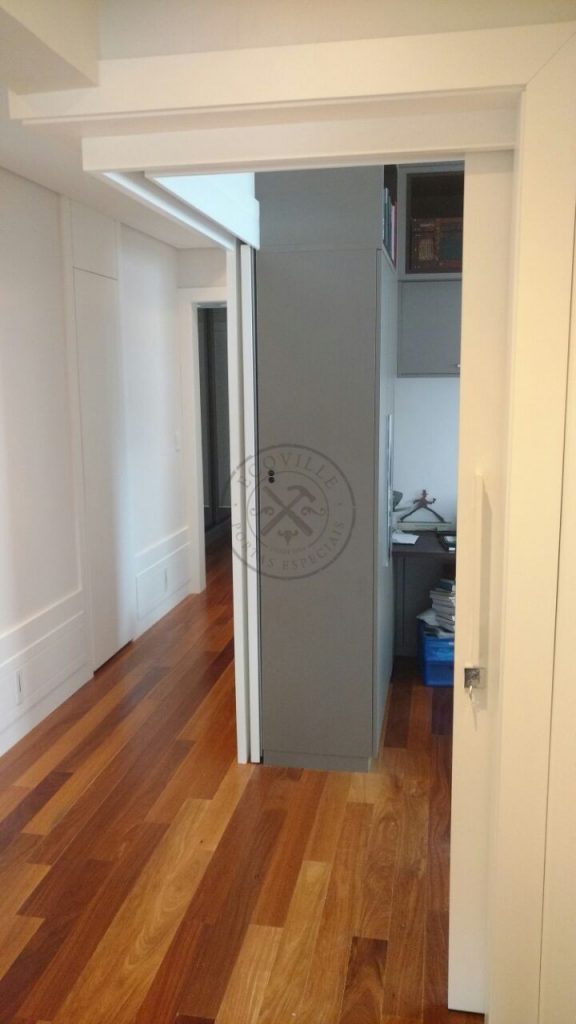 Porta de correr com sistema de trilho embutido, modelo EXCLUSIVO - Imagem 9
