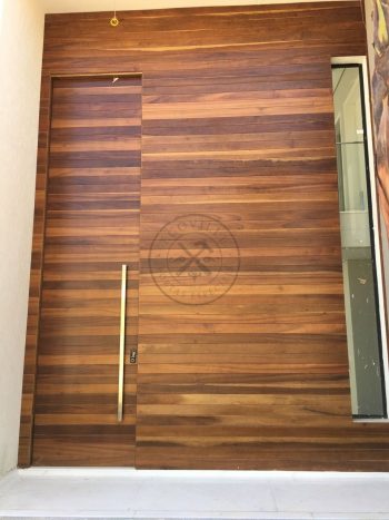 Porta exclusiva sob medida de Lambril de madeira Imbuia "ESPETACULAR" - Imagem 5