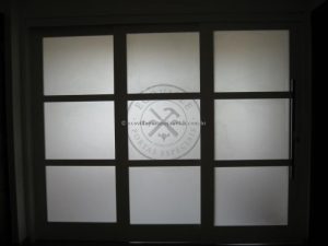 Porta de correr com três folhas sobrepostas, pintura de laca P.U branco fosco (Sayerlack) - Imagem 6