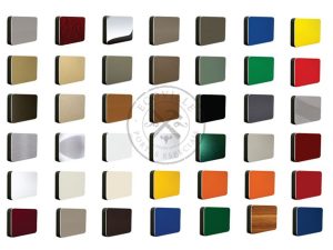 Porta pivotante em ACM preto carbono com almofadas e sistema de abertura dupla com bandeira superior de vidro temperado - Imagem 14