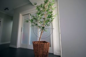 Porta de correr com três folhas sobrepostas, vidro panorâmico temperado jateado 10 mm - Imagem 4