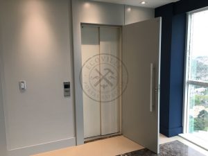 Porta kit pronto especial com pintura de laca P.U cinza acetinado (Sayerlack)