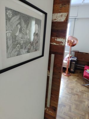 Porta com sistema de correr aparente de madeira de Peroba Rosa do Campo rústica - Imagem 10