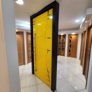 Porta pivotante em ACM modelo Lamborghini, dupla vedação porta e batente - Imagem 3