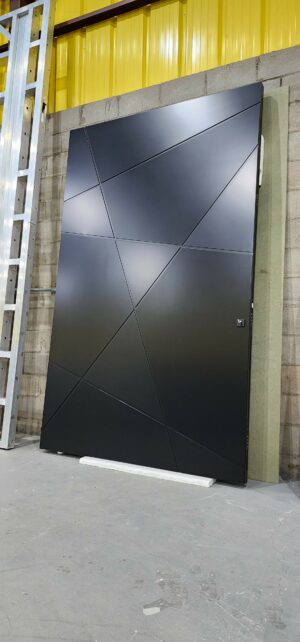 Porta em ACM modelo BBB preto fosco - Imagem 4