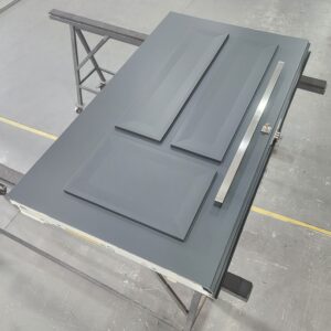 Porta em ACM 3D Pro 7016 Anthracite Grey