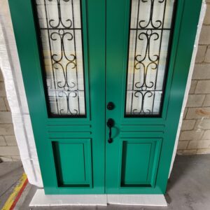 Porta colonial em ACM Pro 124 Post Grenn com grade de ferro - Imagem 7