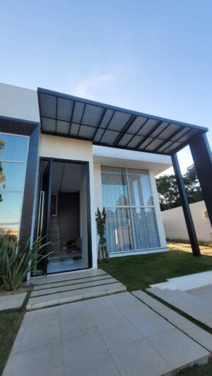 Porta em ACM preto fosco com fechadura Samsung digital - Imagem 4