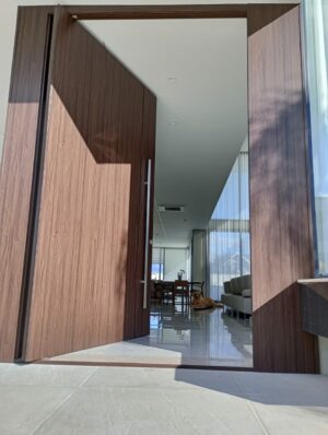 Porta em ACM com painéis fixos no mesmo alinhamento da porta - Imagem 4