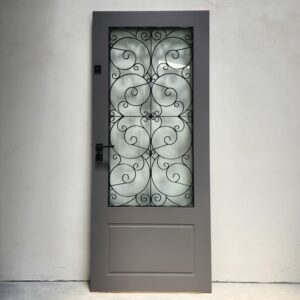 Porta kit pronto especial com grade e pintura laca cinza