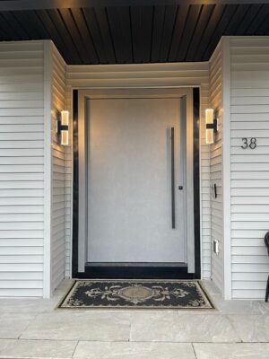 Porta pivotante em ACM Concreto Shangai PRO 2391